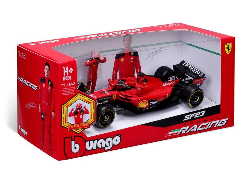 Ferrari modèle réduit, SF-23, Charles Leclerc, 1:24, bburago, avec pilote