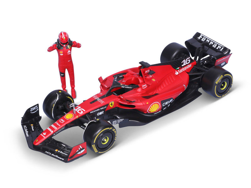 Ferrari modèle réduit, SF-23, Charles Leclerc, 1:24, bburago, avec pilote