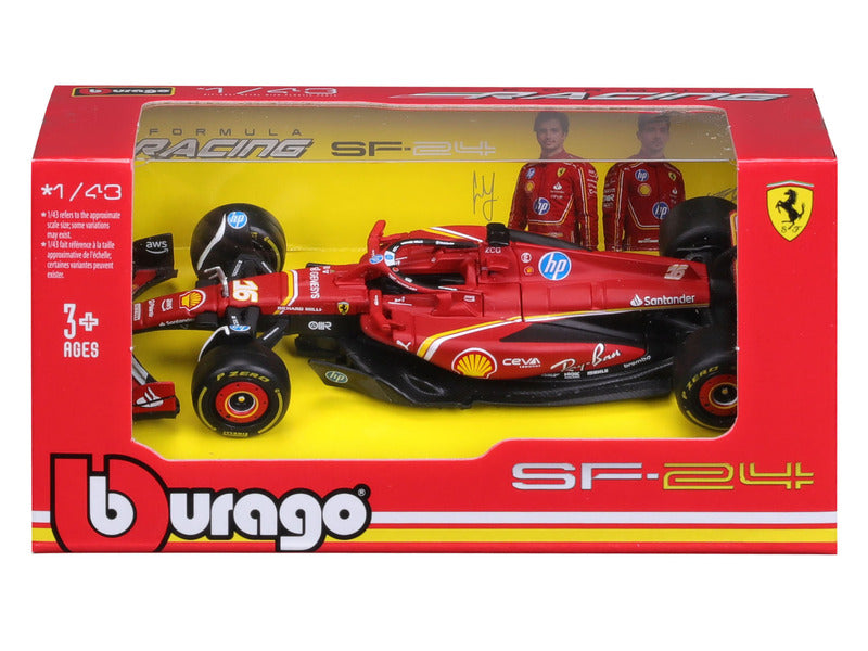 Voiture miniature Ferrari, Charles Leclerc, SF-24, bburago, rouge 🔥