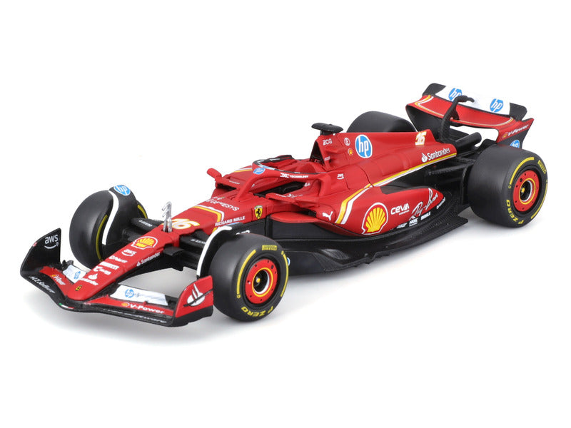 Voiture miniature Ferrari, Charles Leclerc, SF-24, bburago, rouge 🔥