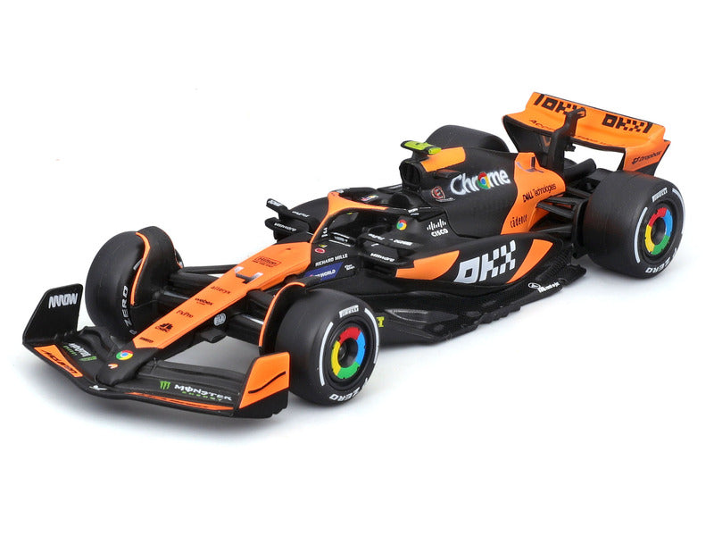 Voiture miniature McLaren, Bburago, Lando Norris, livrée Miami, MCL38 🔥