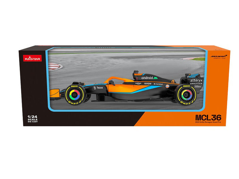 Modèle réduit de voiture McLaren, Rastar, Lando Norris, #4, MCL36, 2024