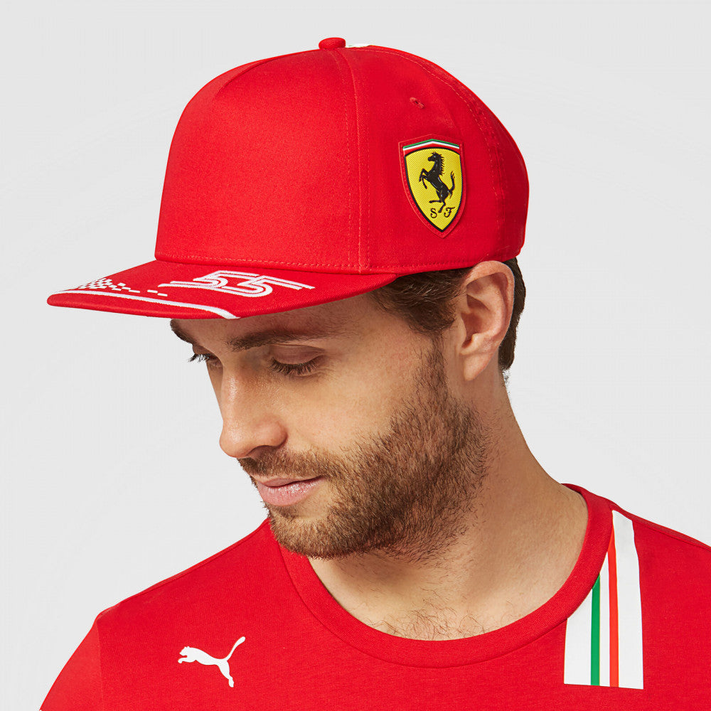 2021, Rouge, Adulte, Puma Ferrari Carlos Sainz Flatbrim Casquette - FansBRANDS®
