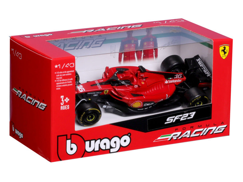 Maqueta de Ferrari, F1-23, bburago, 1:43, Charles Leclerc #16, 2023