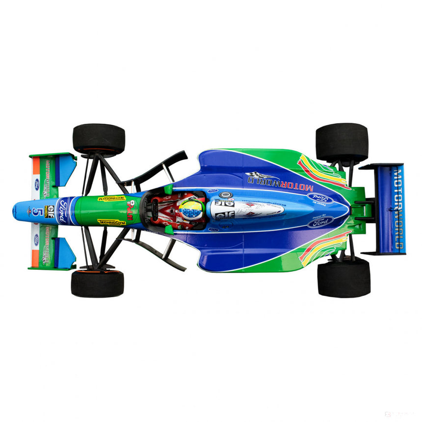 Voiture modèle, Mick Schumacher Benetton Ford B194 Demo Run Belgium GP 2017, 1:18, Bleu, 2017 - FansBRANDS®
