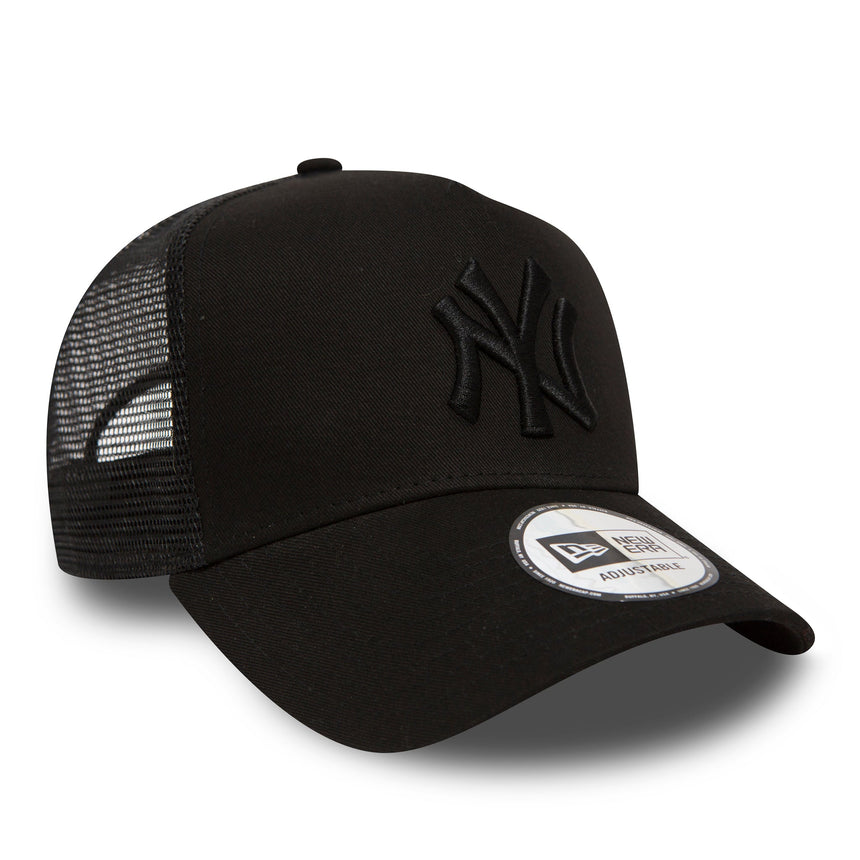 Casquette des Yankees de New York, New Era, trucker, noir uni
