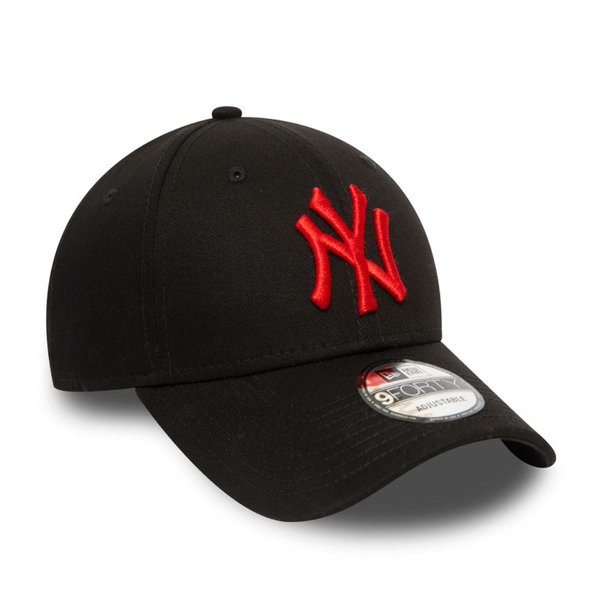 Casquette des New York Yankees, logo rouge, New Era, 9FORTY, noir