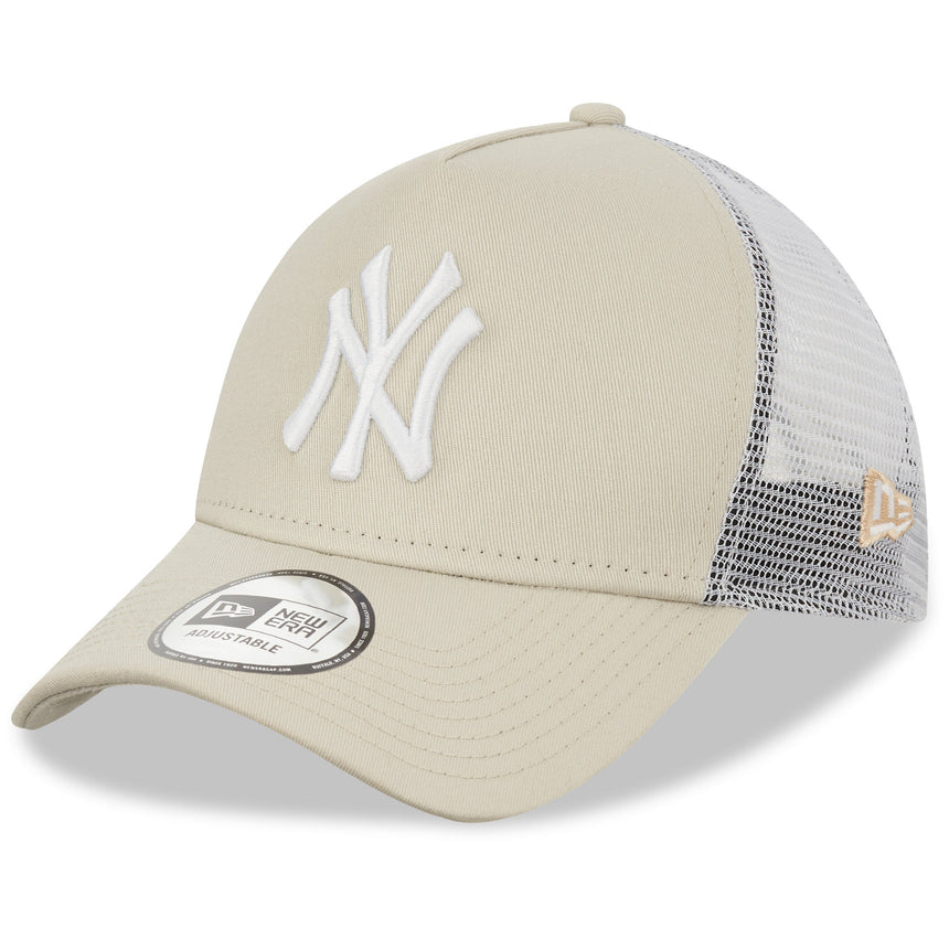 Casquette des New York Yankees, trucker, New Era, 9FORTY, essentielle, beige