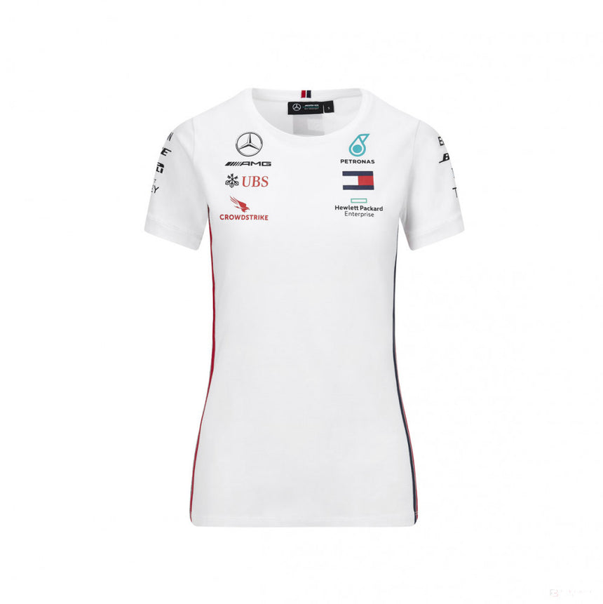 T-shirt col rond Mercedes AMG Petronas, blanc - FansBRANDS®