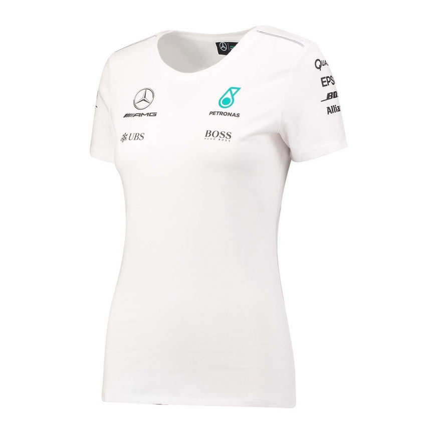 T-shirt col rond Mercedes AMG Petronas, blanc - FansBRANDS®