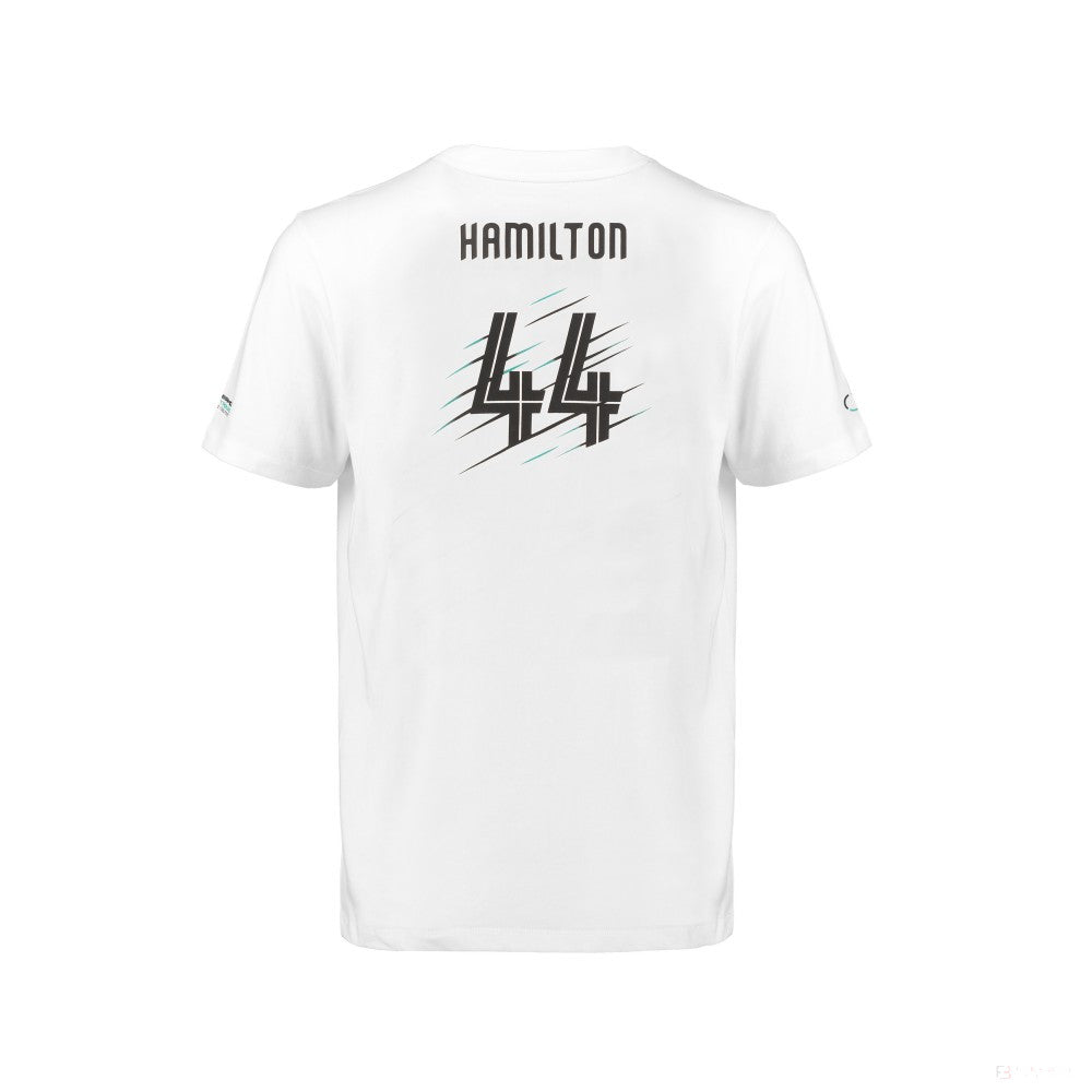 T-shirt col rond Lewis Hamilton, blanc - FansBRANDS®