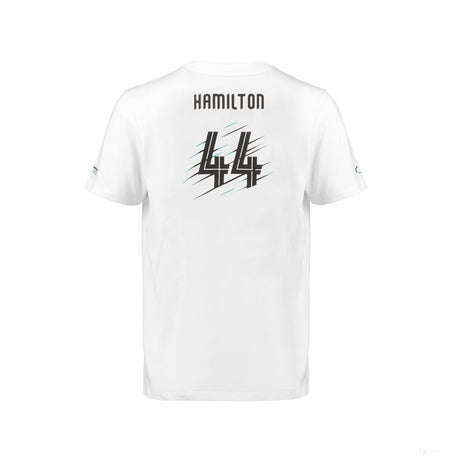 T-shirt col rond Lewis Hamilton, blanc - FansBRANDS®