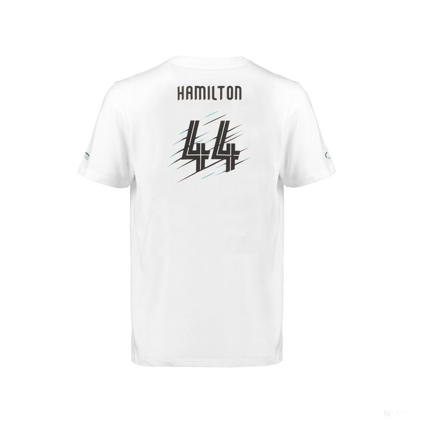 T-shirt col rond Lewis Hamilton, blanc - FansBRANDS®