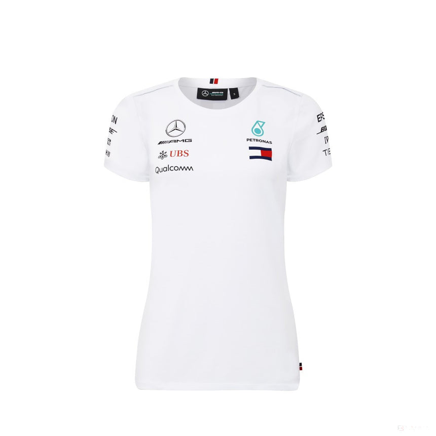 T-shirt col rond Mercedes AMG Petronas, blanc - FansBRANDS®