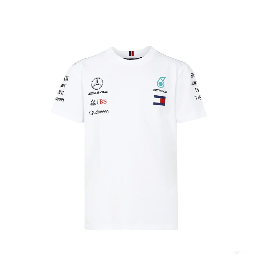 T-shirt col rond Mercedes AMG Petronas, blanc - FansBRANDS®