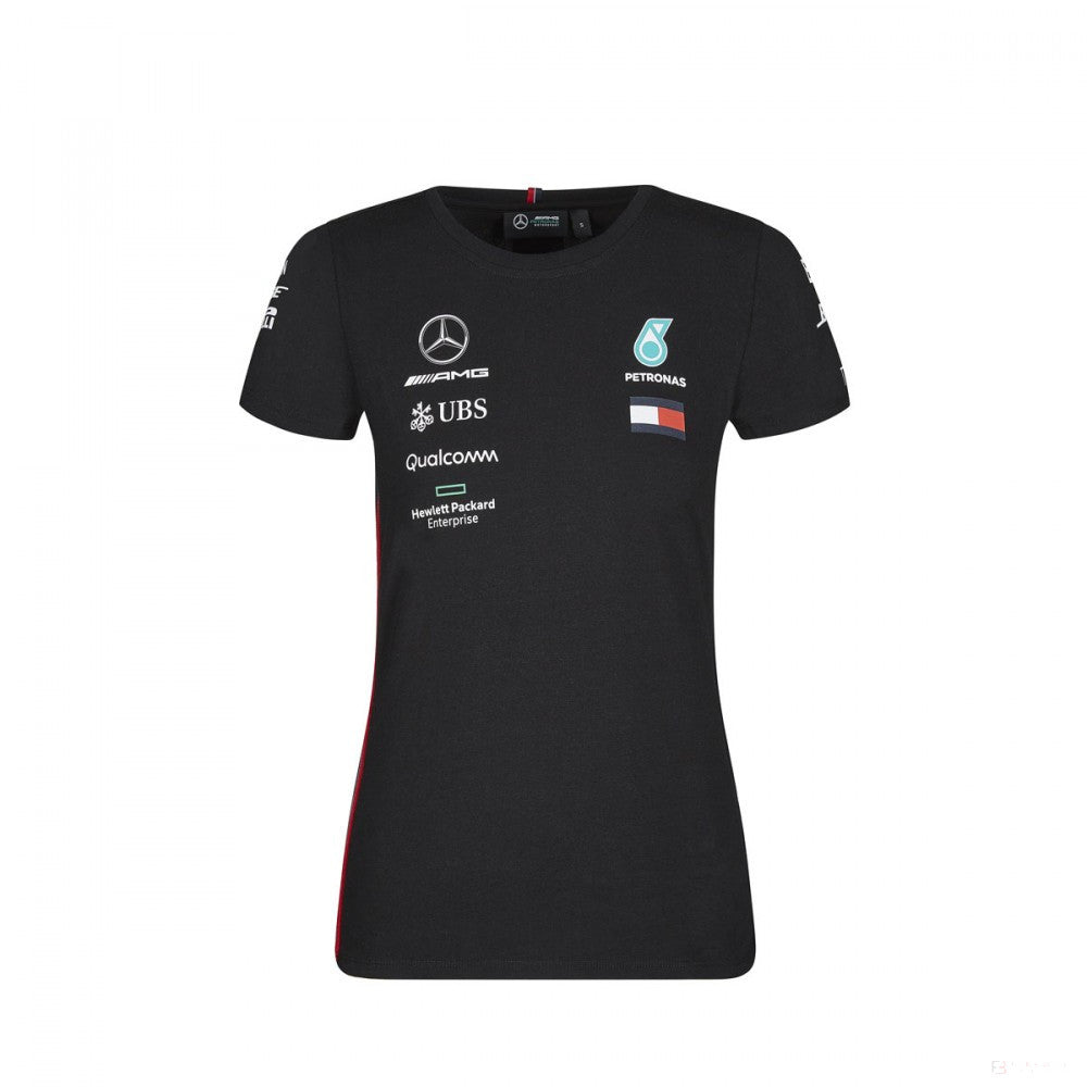 T-shirt col rond Mercedes AMG Petronas, noir - FansBRANDS®