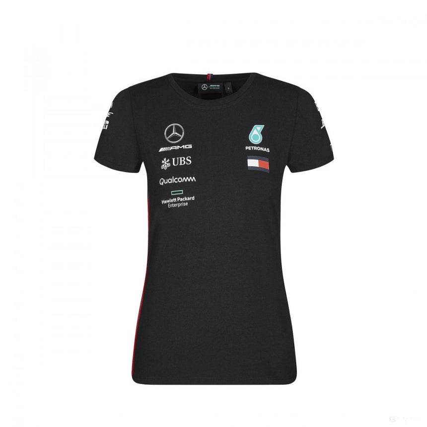 T-shirt col rond Mercedes AMG Petronas, noir - FansBRANDS®