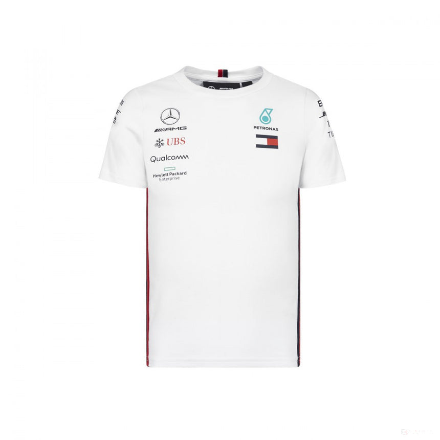 T-shirt col rond Mercedes AMG Petronas, blanc - FansBRANDS®