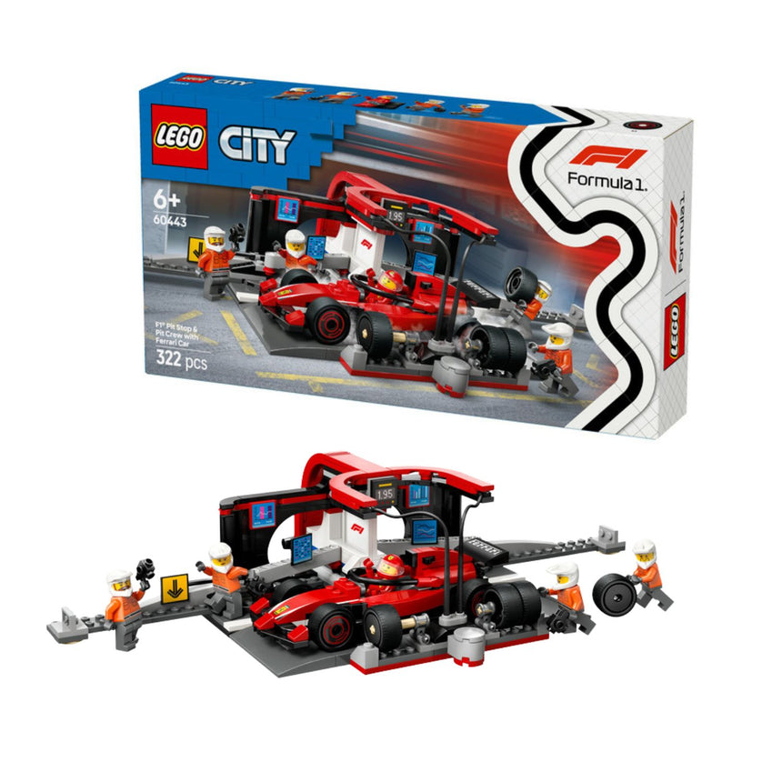 Ferrari, F1 LEGO® City 60443, voiture de course de stand avec équipage 🔥