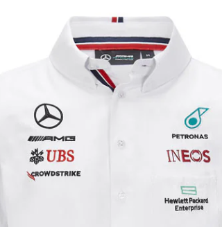 Camiseta del equipo Mercedes, blanca, 2021
