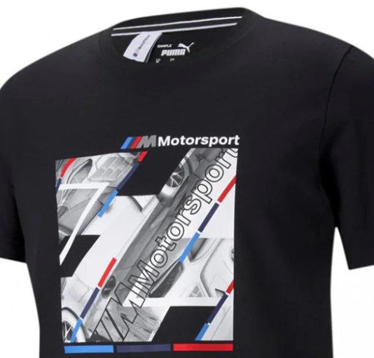 Camiseta BMW, Puma BMW MMS Graphic, negra, 2021