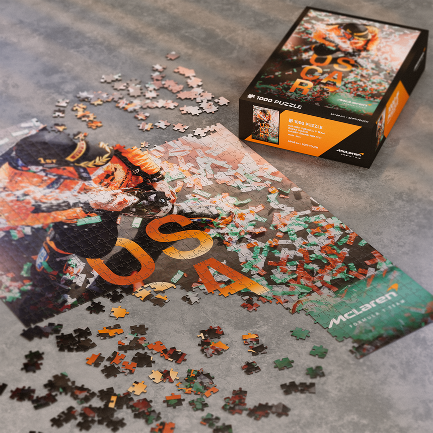 <title>Équipe McLaren Formula 1®, Puzzle, Oscar Piastri, Première victoire au Grand Prix, 1000 pièces</title>