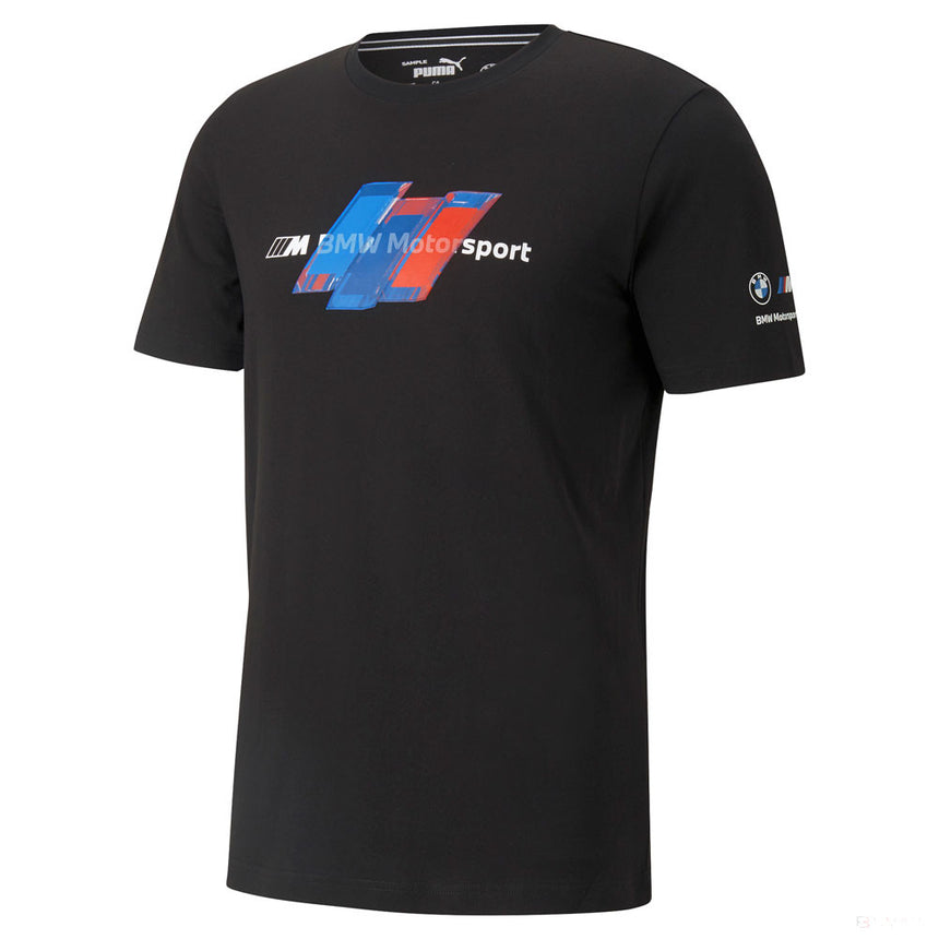 T-shirt col Rond, Puma BMW Motorsport Logo, Noir, 2021 - FansBRANDS®