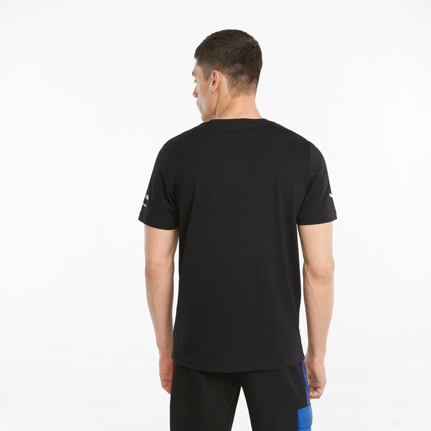 T-shirt col Rond, Puma BMW Motorsport Logo, Noir, 2021 - FansBRANDS®