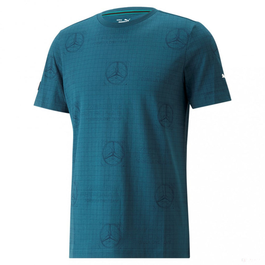 T-shirt col rond, Mercedes, 2022, Bleu - FansBRANDS®