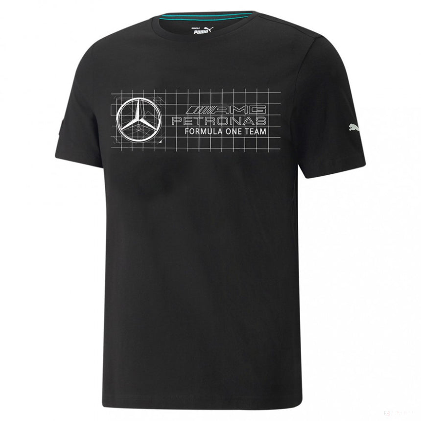 T-shirt col rond, Mercedes, 2022, Noir - FansBRANDS®