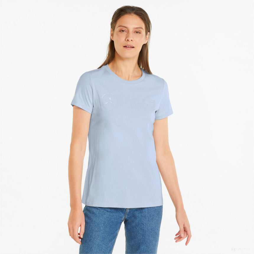 T-shirt col rond, Femmess, Mercedes, 2022, Bleu - FansBRANDS®