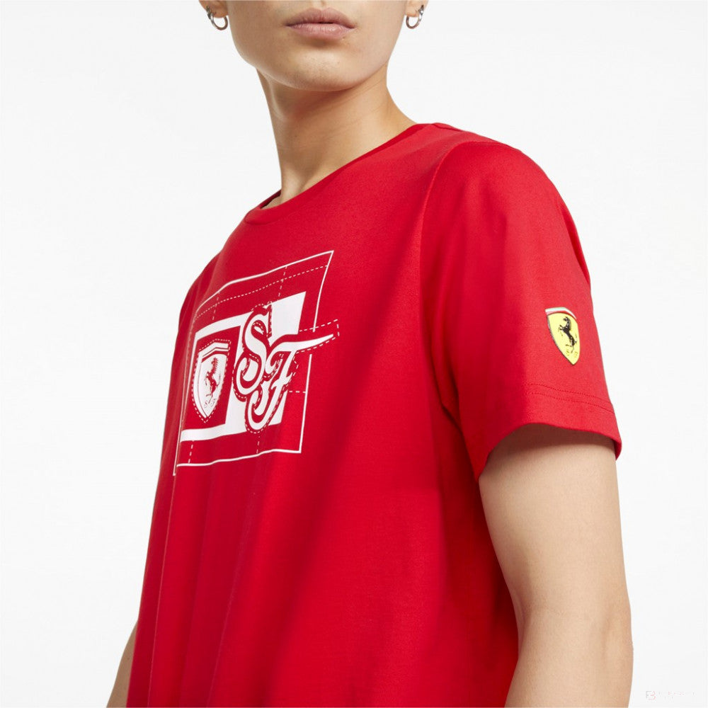 T-shirt col rond, Puma Ferrari, 2022, Rouge - FansBRANDS®