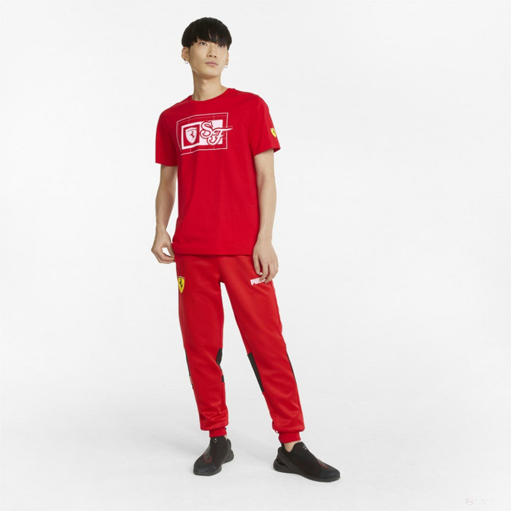 T-shirt col rond, Puma Ferrari, 2022, Rouge - FansBRANDS®