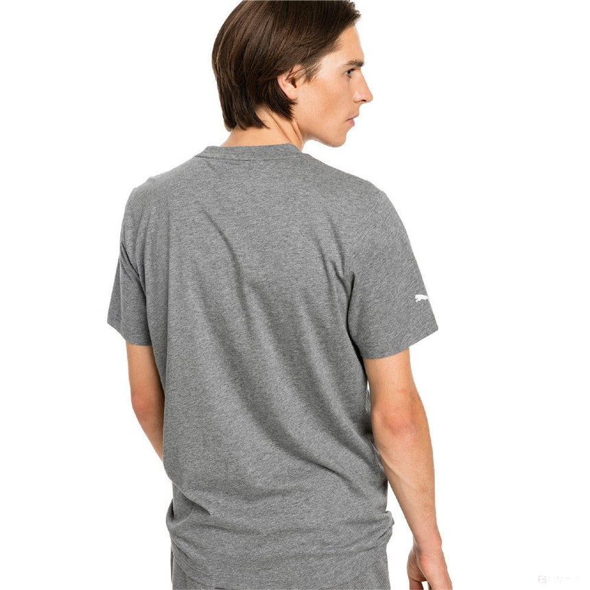 Camiseta BMW, cuello redondo, logotipo Puma BMW MMS, gris, 2019