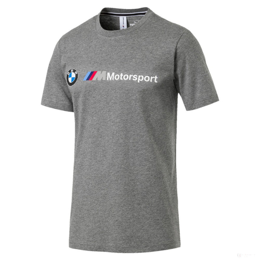 Camiseta BMW, cuello redondo, logotipo Puma BMW MMS, gris, 2019