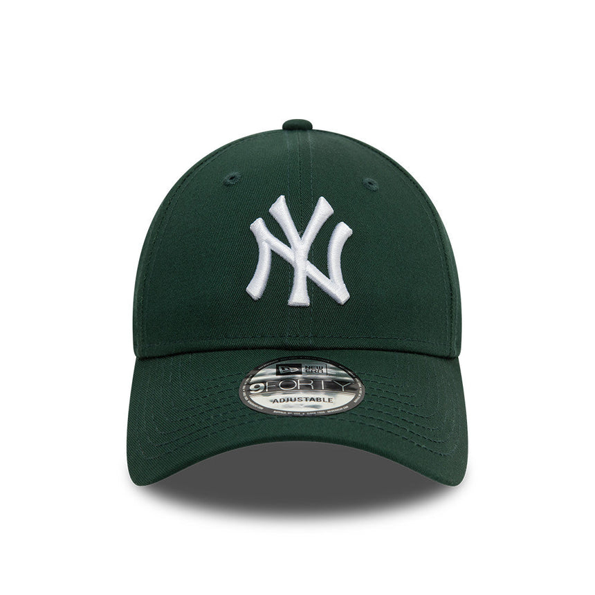 Casquette des Yankees de New York, New Era, 9FORTY, essentiel, vert foncé