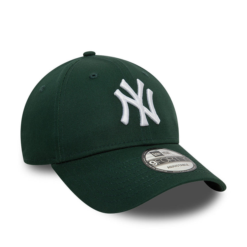 Casquette des Yankees de New York, New Era, 9FORTY, essentiel, vert foncé