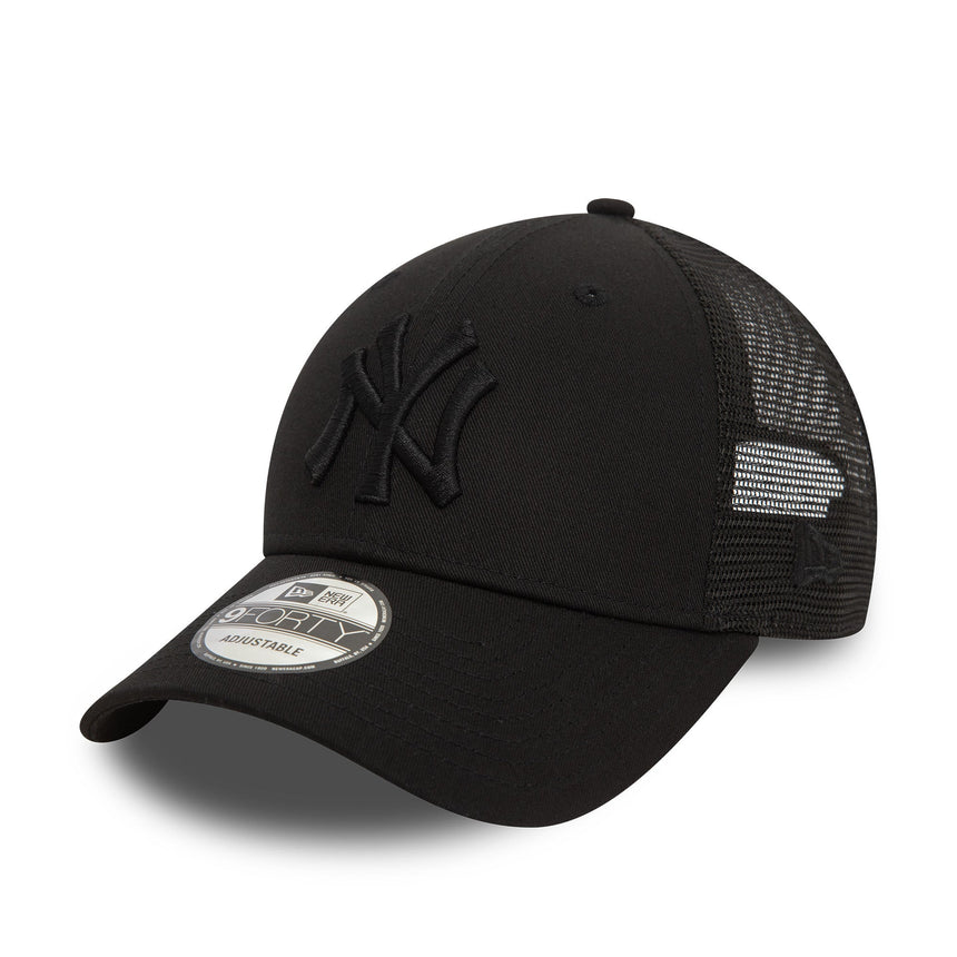 Casquette trucker des Yankees de New York, New Era, 9FORTY, noir intégral