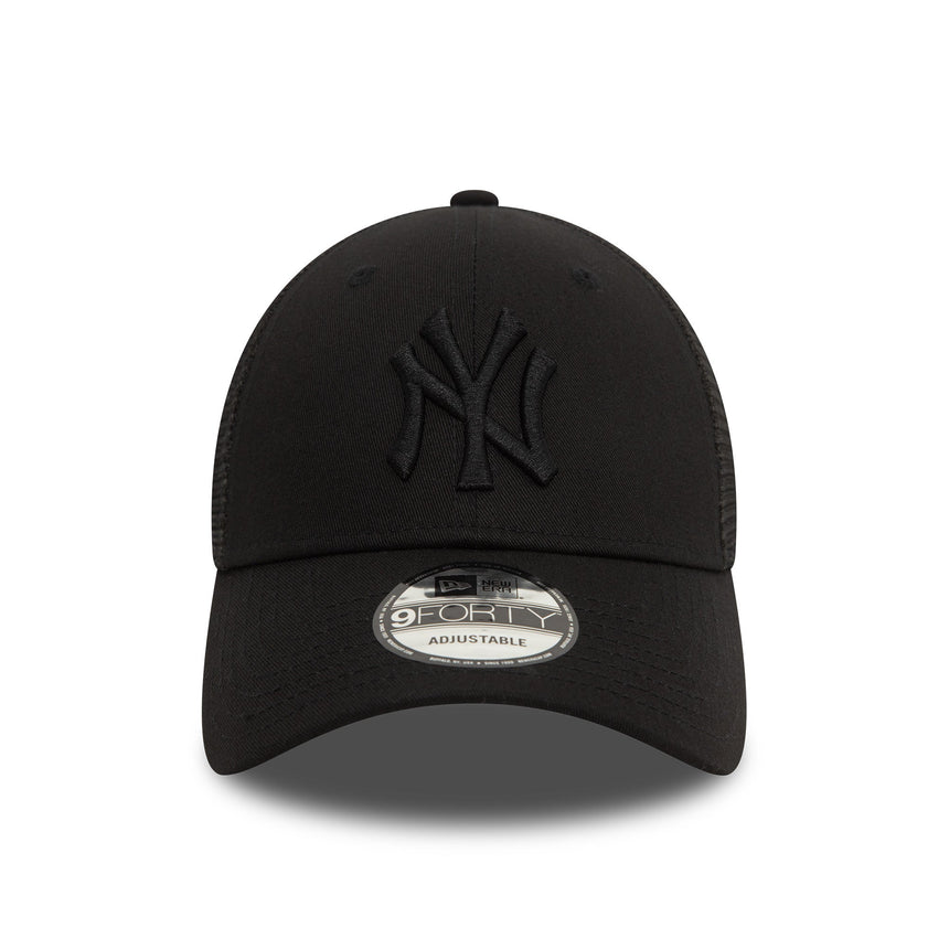 Casquette trucker des Yankees de New York, New Era, 9FORTY, noir intégral