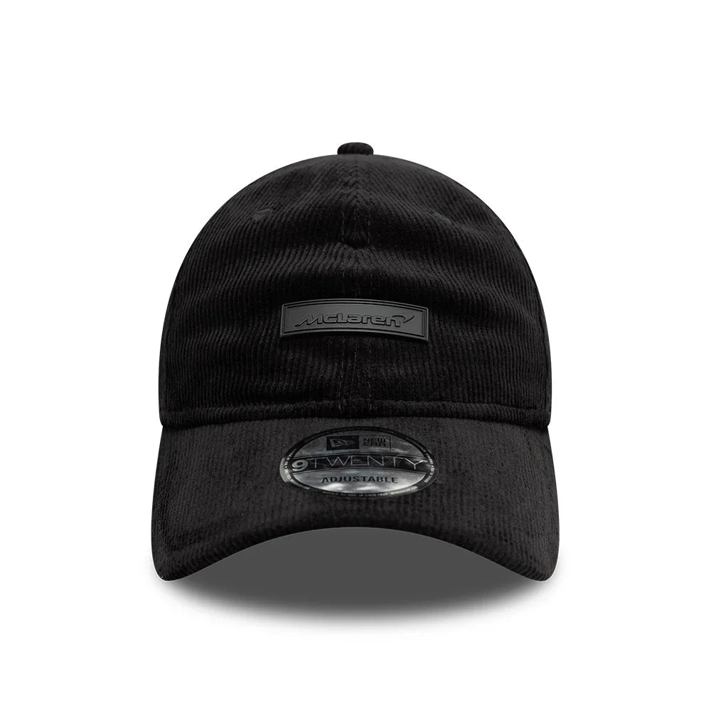 Gorra McLaren, New Era, de pana, negra