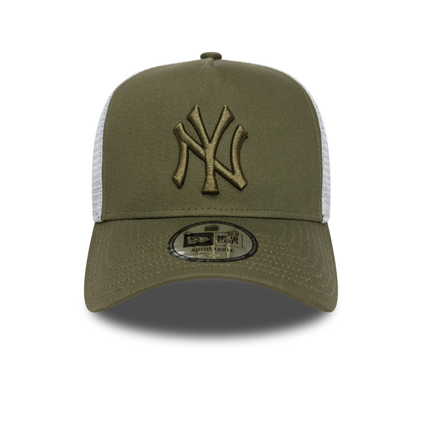 Casquette New York Yankees, New Era, trucker, essentiel, kaki