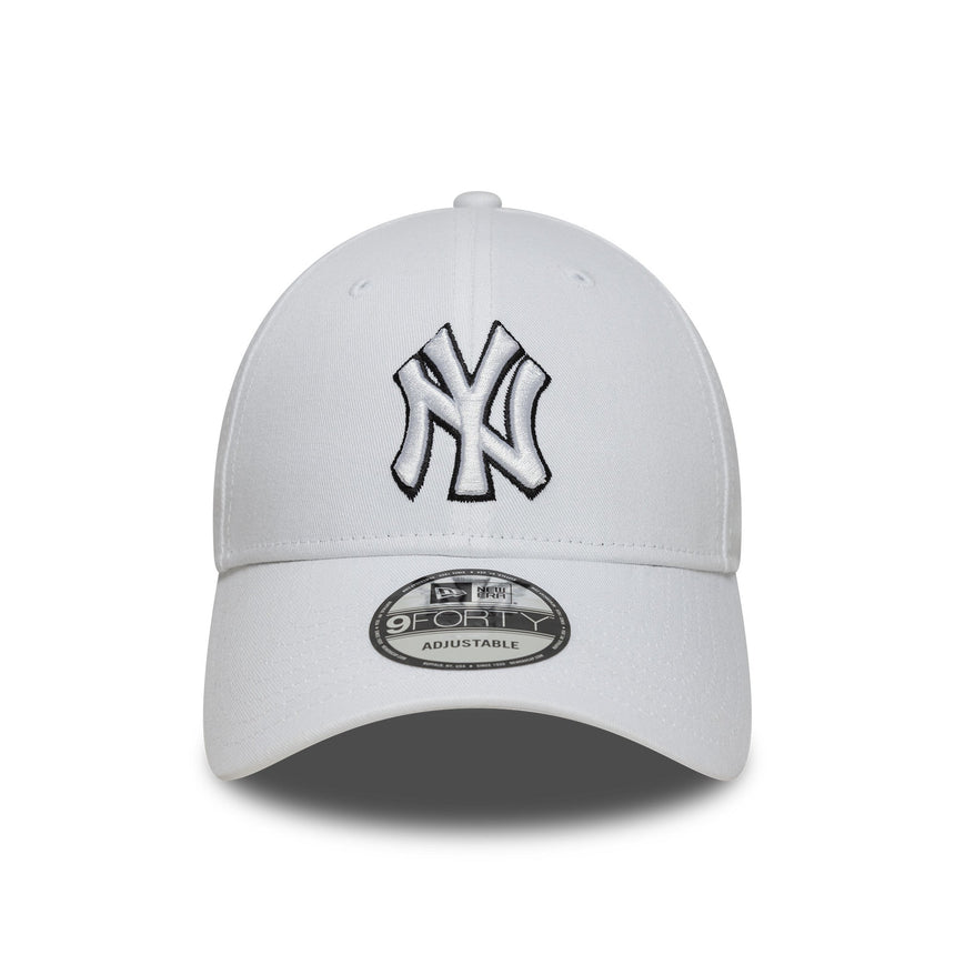 Casquette des Yankees de New York, New Era, 9FORTY, blanche