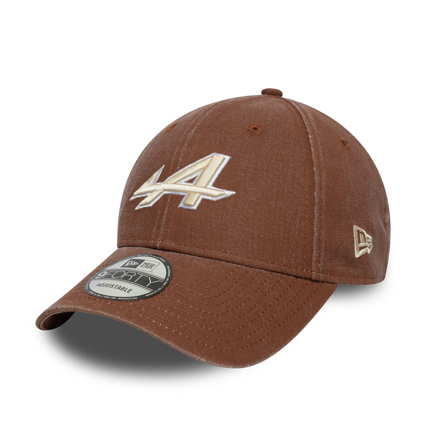 Casquette Alpine, lavée, New Era, 9FORTY, marron