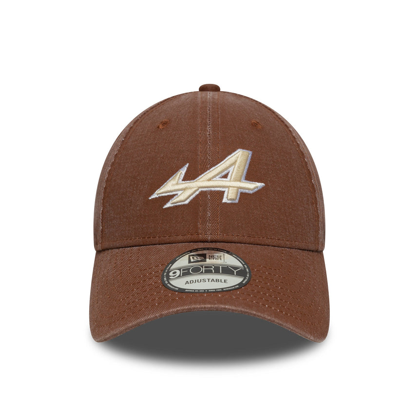 Casquette Alpine, lavée, New Era, 9FORTY, marron