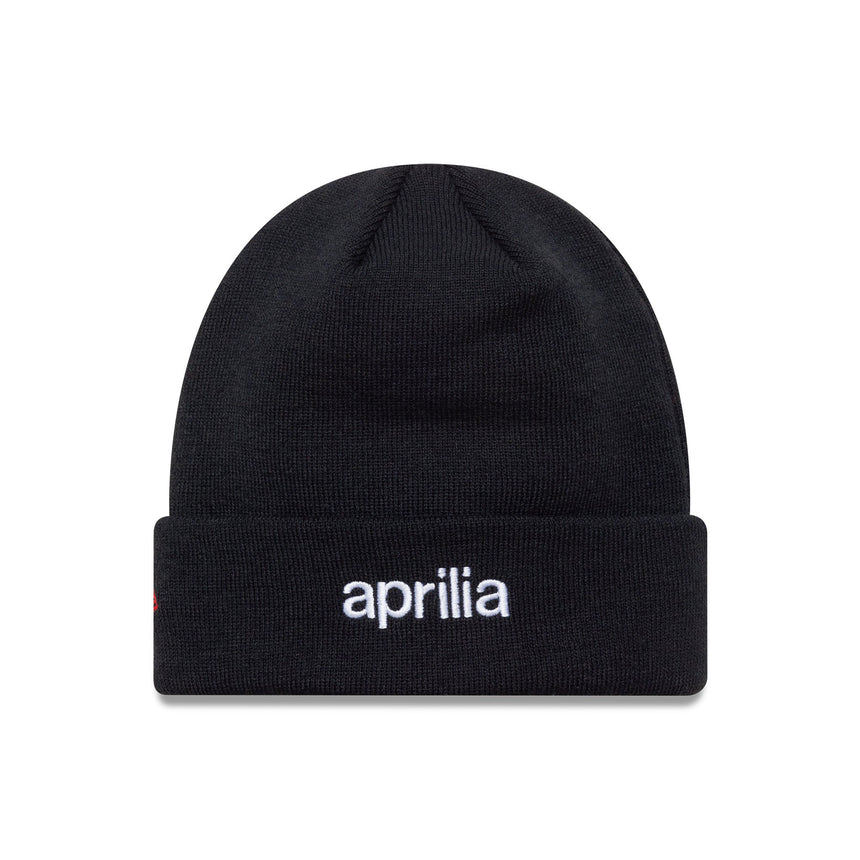 Bonnet Aprilia, maille à côtes, New Era, noir