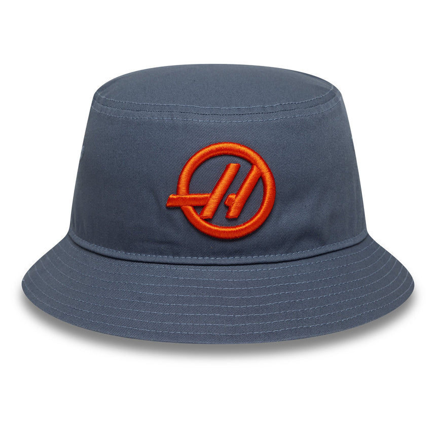 Haas casquette bucket, saisonnière, à coupe fuselée, New Era, 9FORTY, bleu