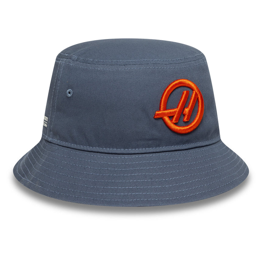 Haas casquette bucket, saisonnière, à coupe fuselée, New Era, 9FORTY, bleu