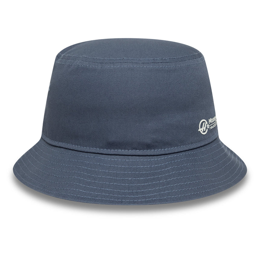 Haas casquette bucket, saisonnière, à coupe fuselée, New Era, 9FORTY, bleu