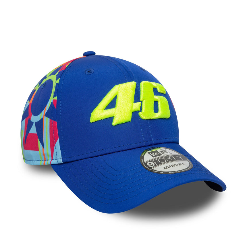 Valentio Rossi #46 casquette, VR46, fan, New Era, 9FORTY, multicolore