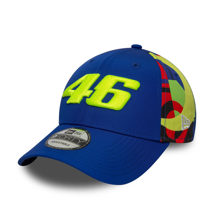 Valentio Rossi #46 casquette, VR46, fan, New Era, 9FORTY, multicolore